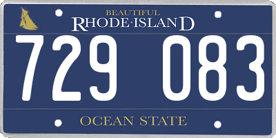 RI license plate 729083