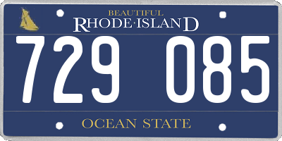 RI license plate 729085