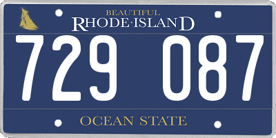 RI license plate 729087
