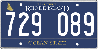 RI license plate 729089