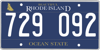 RI license plate 729092