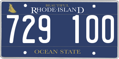 RI license plate 729100