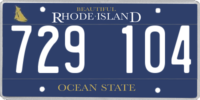 RI license plate 729104