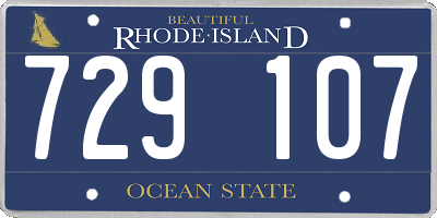 RI license plate 729107