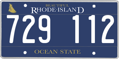 RI license plate 729112