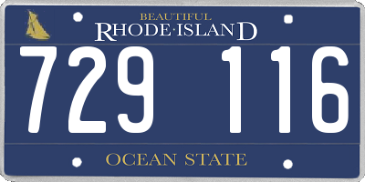 RI license plate 729116