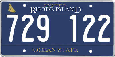 RI license plate 729122
