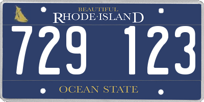 RI license plate 729123