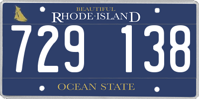 RI license plate 729138