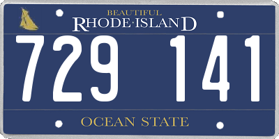 RI license plate 729141