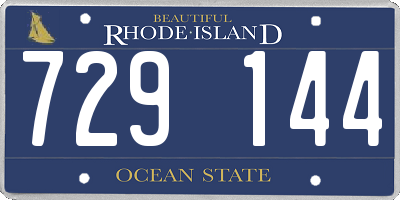 RI license plate 729144