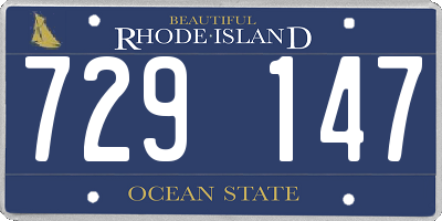 RI license plate 729147