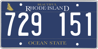 RI license plate 729151