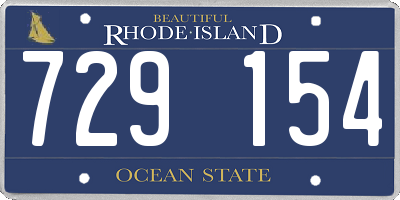 RI license plate 729154