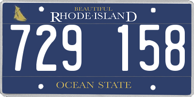 RI license plate 729158