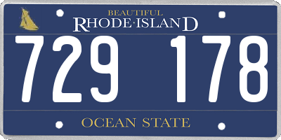 RI license plate 729178
