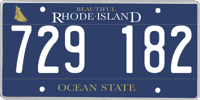 RI license plate 729182