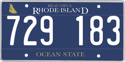 RI license plate 729183
