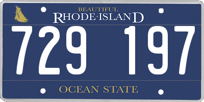 RI license plate 729197