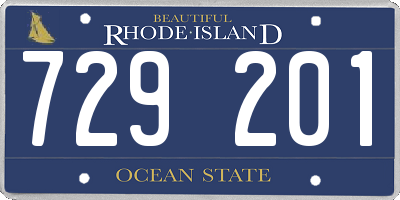 RI license plate 729201
