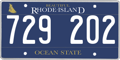 RI license plate 729202