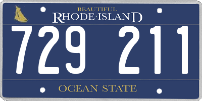 RI license plate 729211