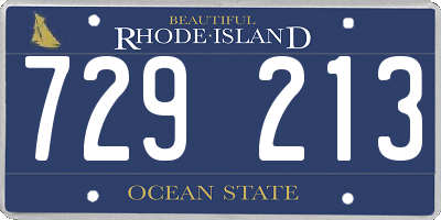 RI license plate 729213