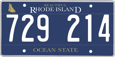 RI license plate 729214
