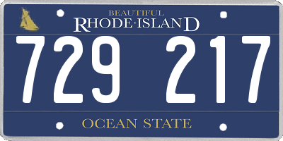 RI license plate 729217