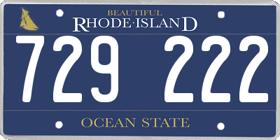 RI license plate 729222