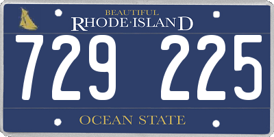 RI license plate 729225