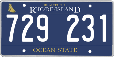 RI license plate 729231