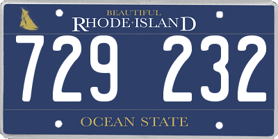 RI license plate 729232