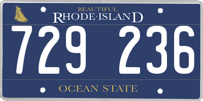 RI license plate 729236