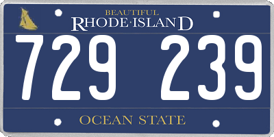 RI license plate 729239