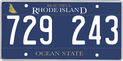 RI license plate 729243