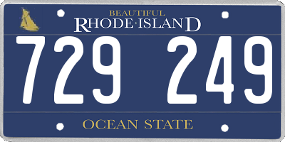 RI license plate 729249