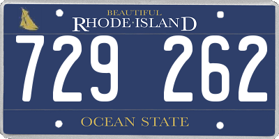 RI license plate 729262