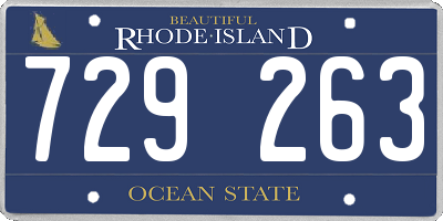 RI license plate 729263