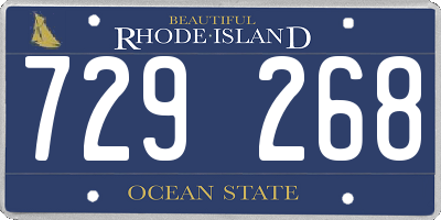 RI license plate 729268