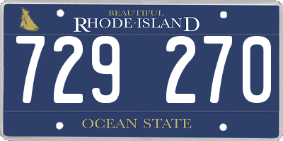 RI license plate 729270