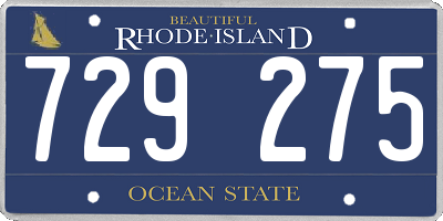RI license plate 729275