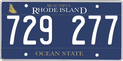 RI license plate 729277