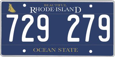 RI license plate 729279