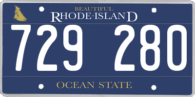 RI license plate 729280