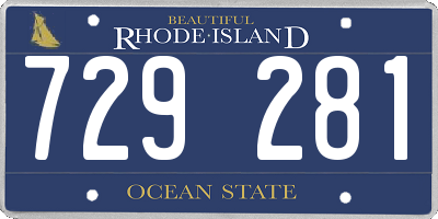 RI license plate 729281