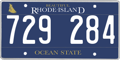RI license plate 729284