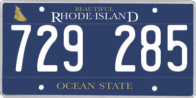 RI license plate 729285