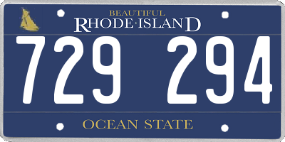 RI license plate 729294
