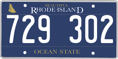 RI license plate 729302